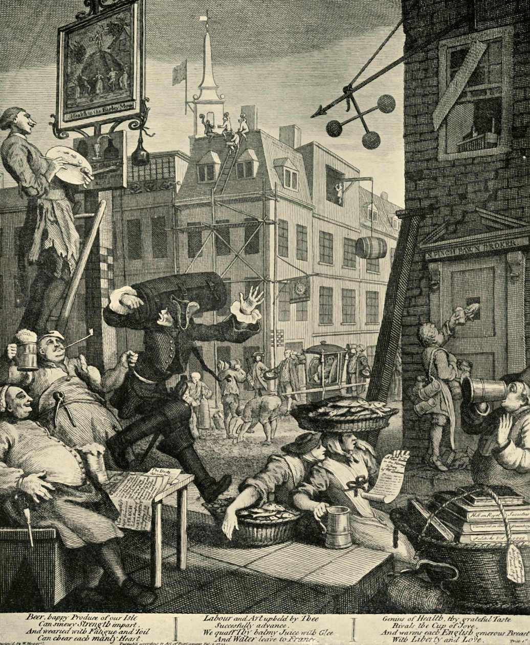 Beer Street, 1751, 1925. tekijältä William Hogarth