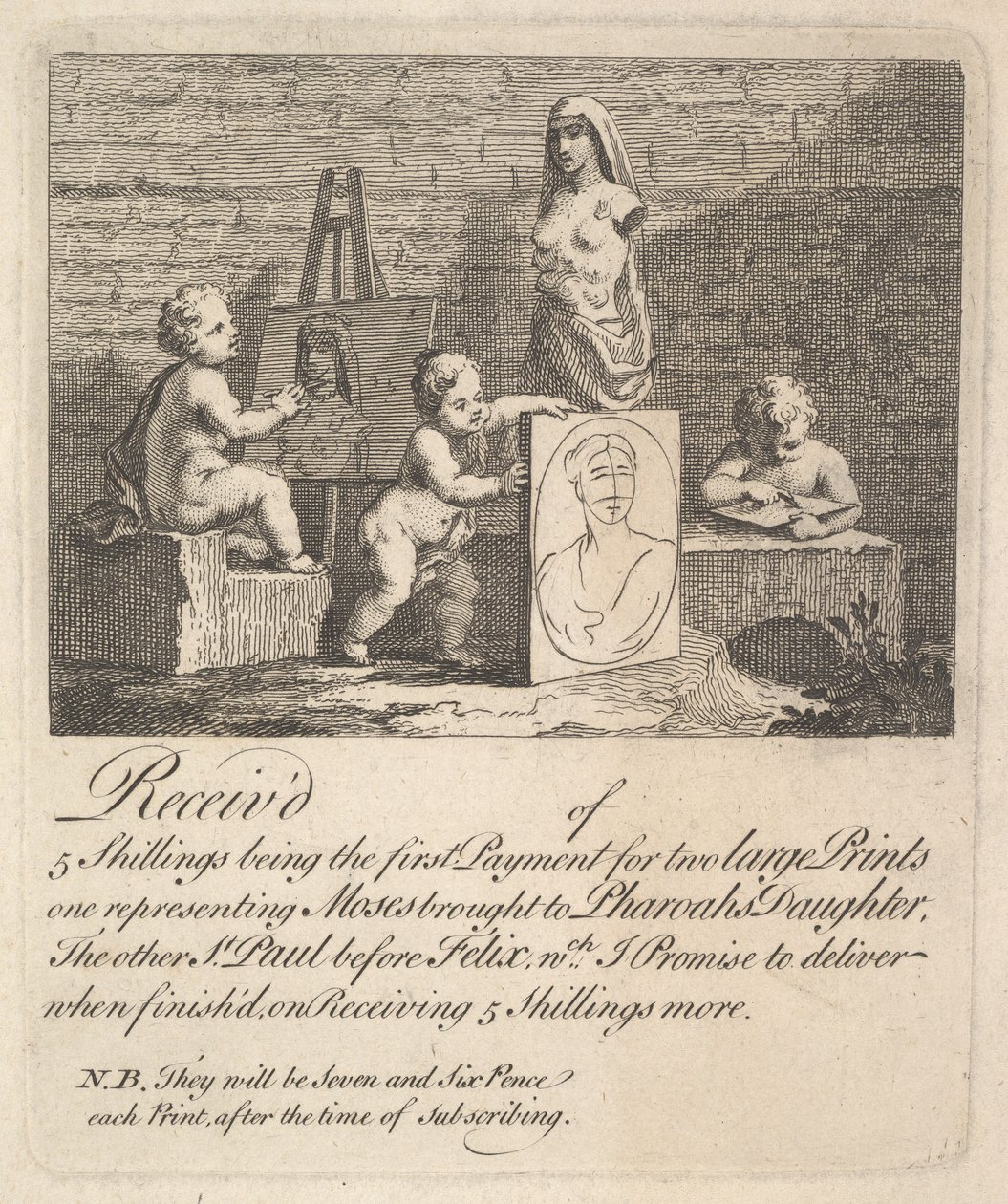 Pojat kurkistamassa luontoon, 1751. tekijältä William Hogarth