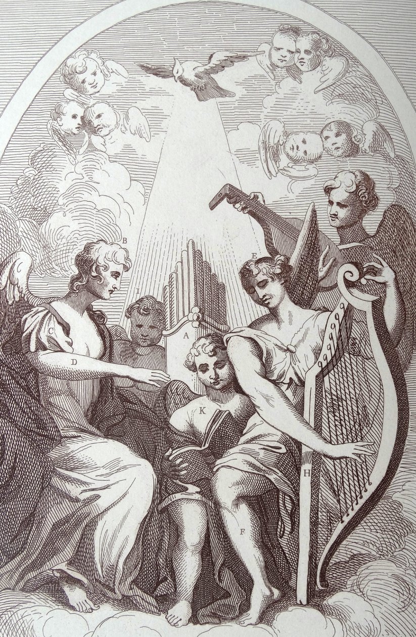 Burleski Kentin alttaritaululla St Clement Danesissa tekijältä William Hogarth