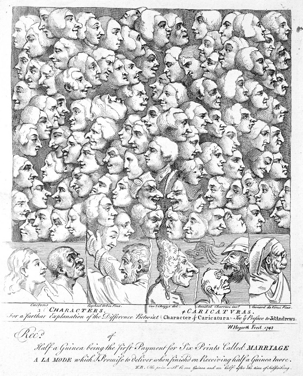 Hahmot ja karikatuurit tekijältä William Hogarth