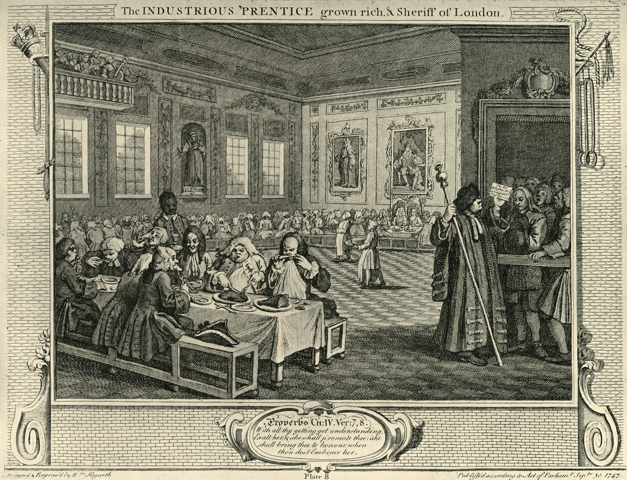 Kaupungin juhla, 1747, 1925. tekijältä William Hogarth