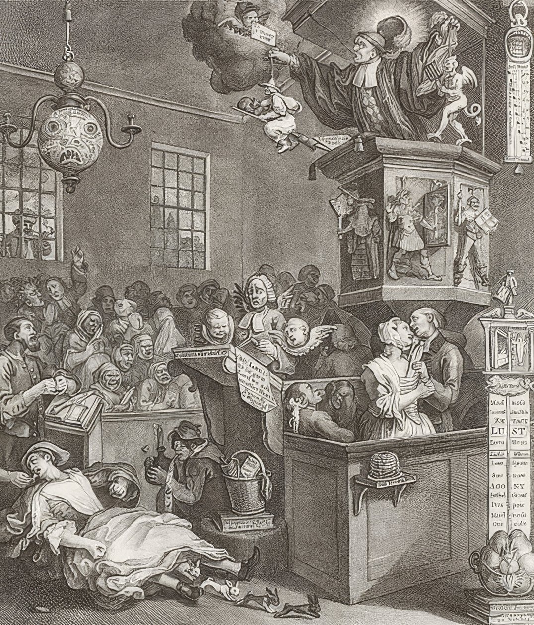 Uskollisuus, taikausko ja fanaattisuus. 1762 1762 tekijältä William Hogarth