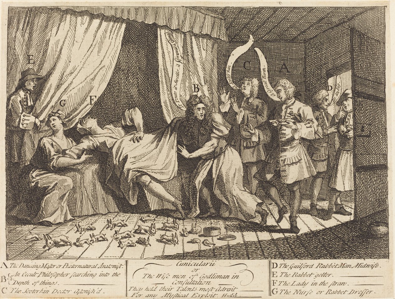 Cunicularii eli Godlimanin viisaat neuvottelussa tekijältä William Hogarth