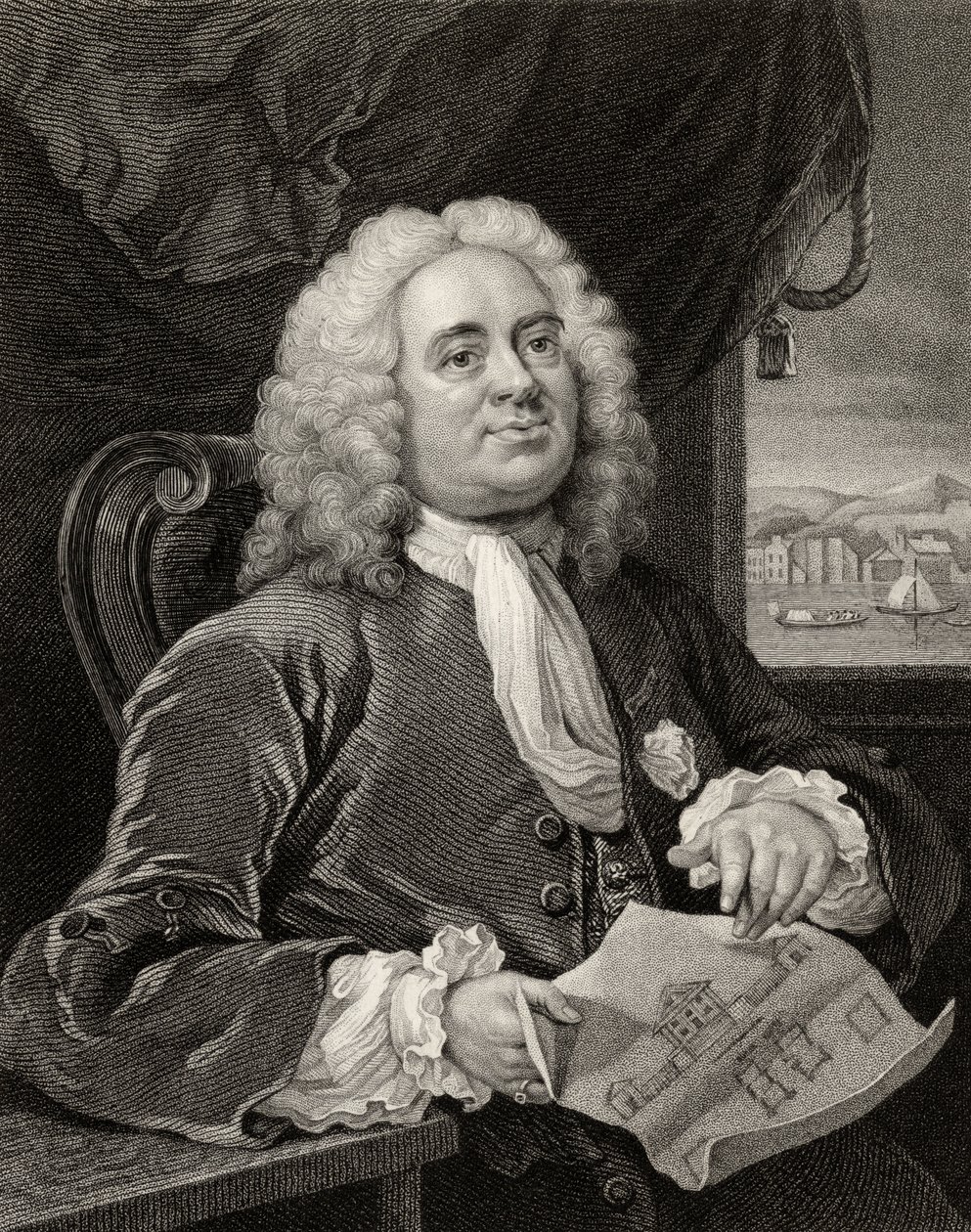 Daniel Lock, kaiverrettu Benjamin Holl (1808-84) teoksesta "The Works of William Hogarth", julkaistu 1833 tekijältä William Hogarth