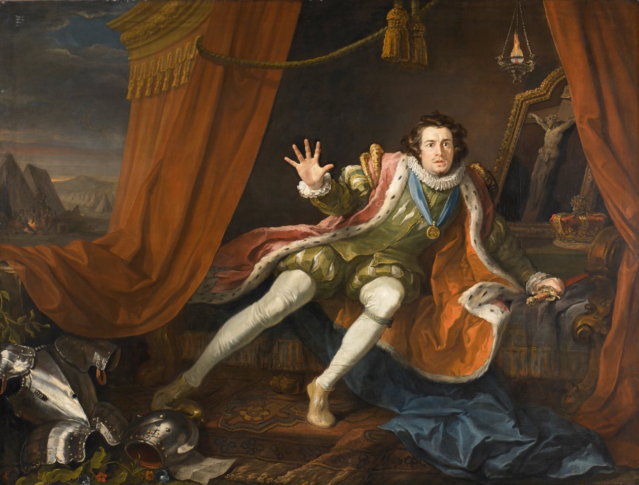 David Garrick Rikhard III:na tekijältä William Hogarth