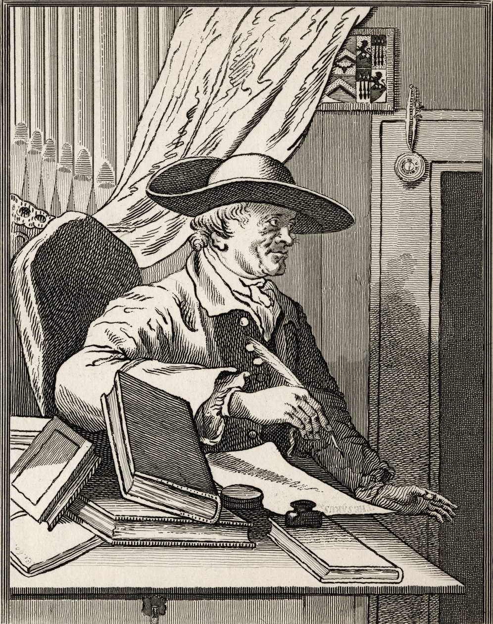 Tohtori Thomas Morell teoksesta The Works of Hogarth, julkaistu 1833 tekijältä William Hogarth