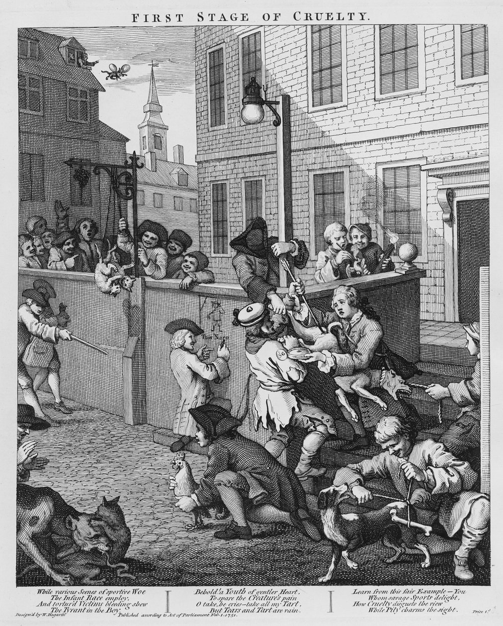Julmuuden ensimmäinen vaihe tekijältä William Hogarth