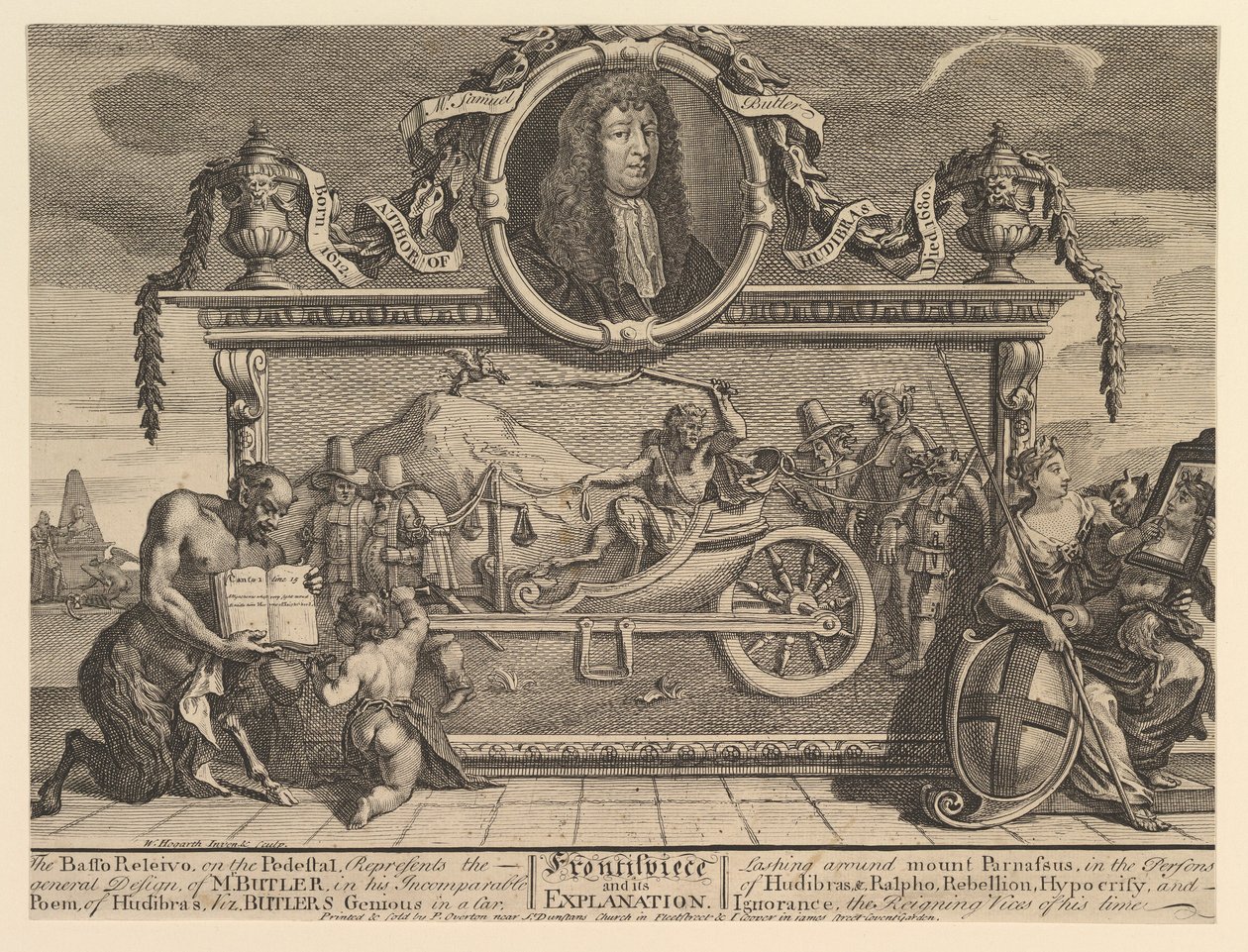 Etukappale ja sen selitys: Kaksitoista suurta kuvitusta Samuel Butlerille..., helmikuu 1725-26. tekijältä William Hogarth