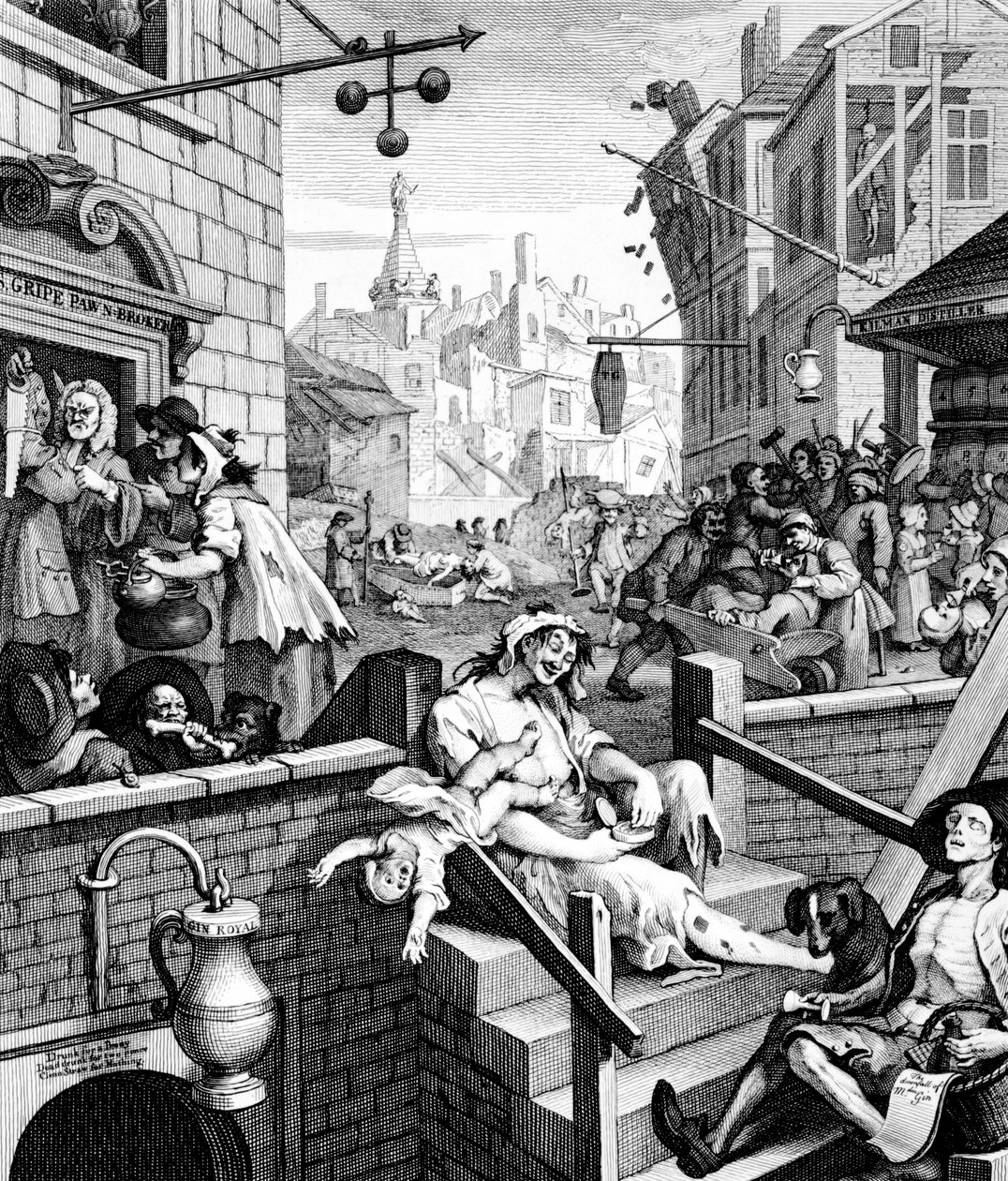 Gin Lane tekijältä William Hogarth
