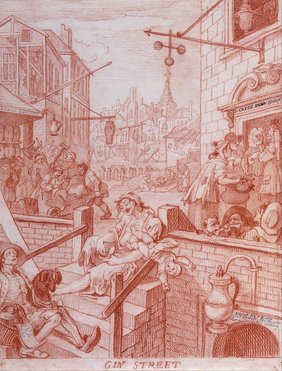 Gin-Straße tekijältä William Hogarth