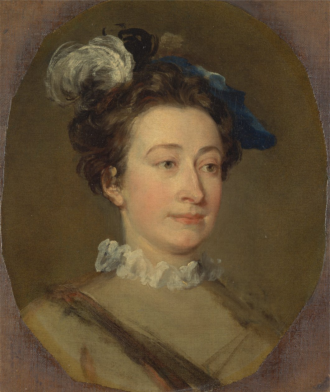Tyttö pöyhkeässä hatussa tekijältä William Hogarth