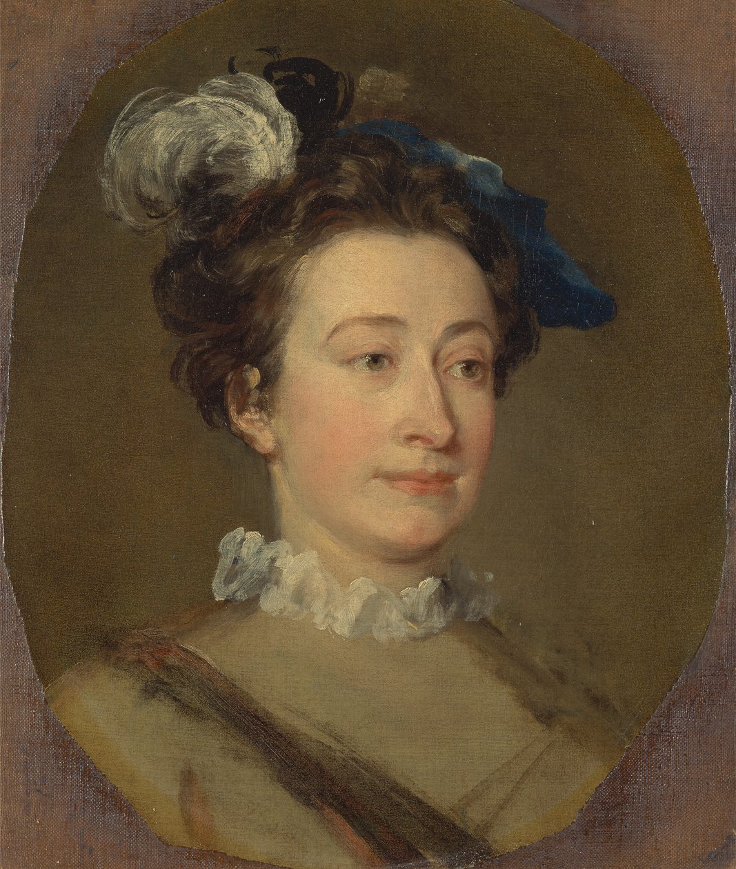 Tyttö pöyhkeässä hatussa, n. 1740. tekijältä William Hogarth