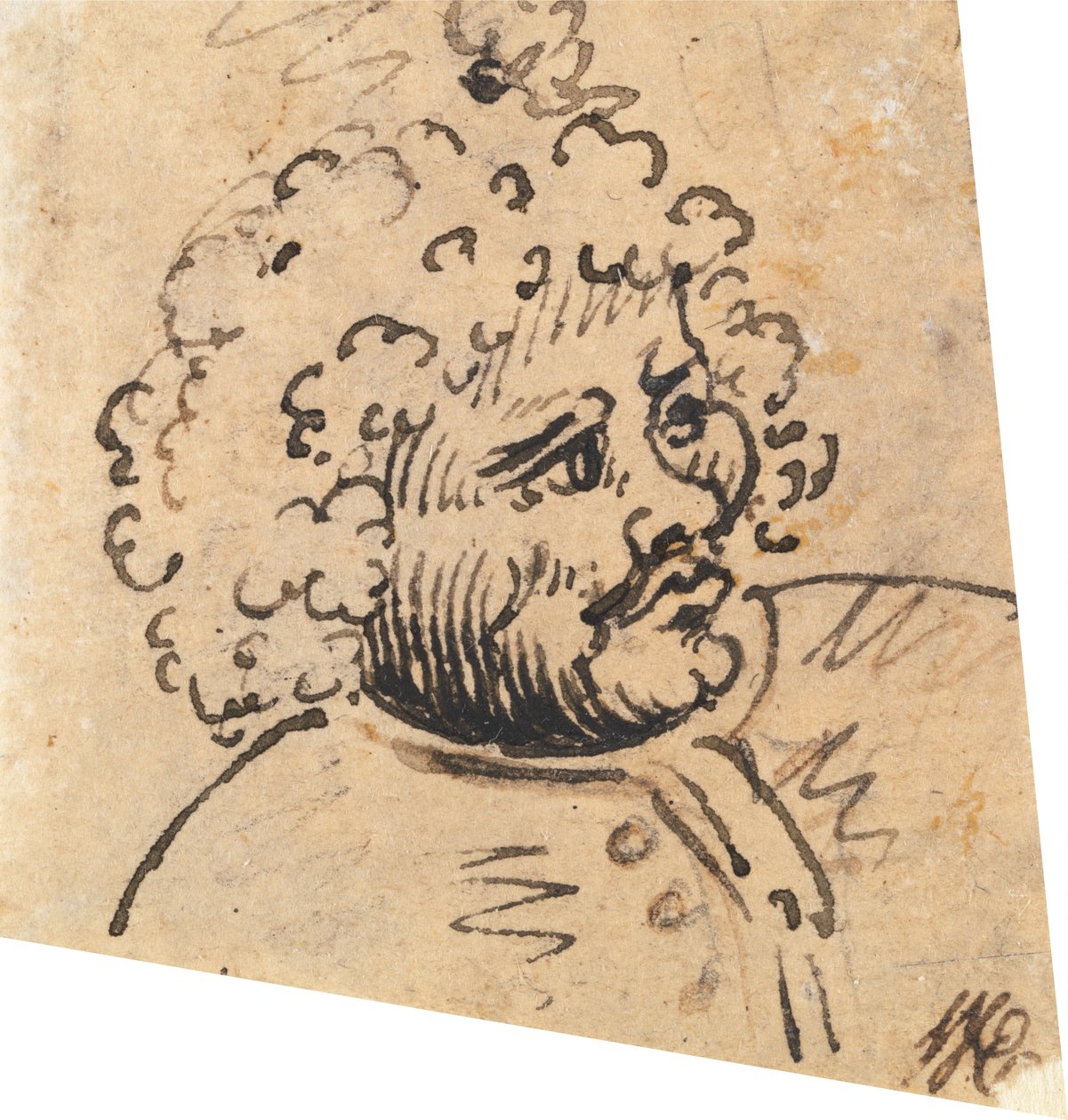 Grotesker Männerkopf tekijältä William Hogarth