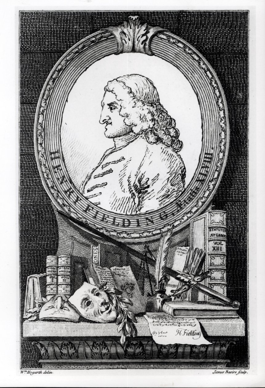Henry Fielding (1707-54) 48-vuotiaana, kaiverrus James Basire tekijältä William Hogarth