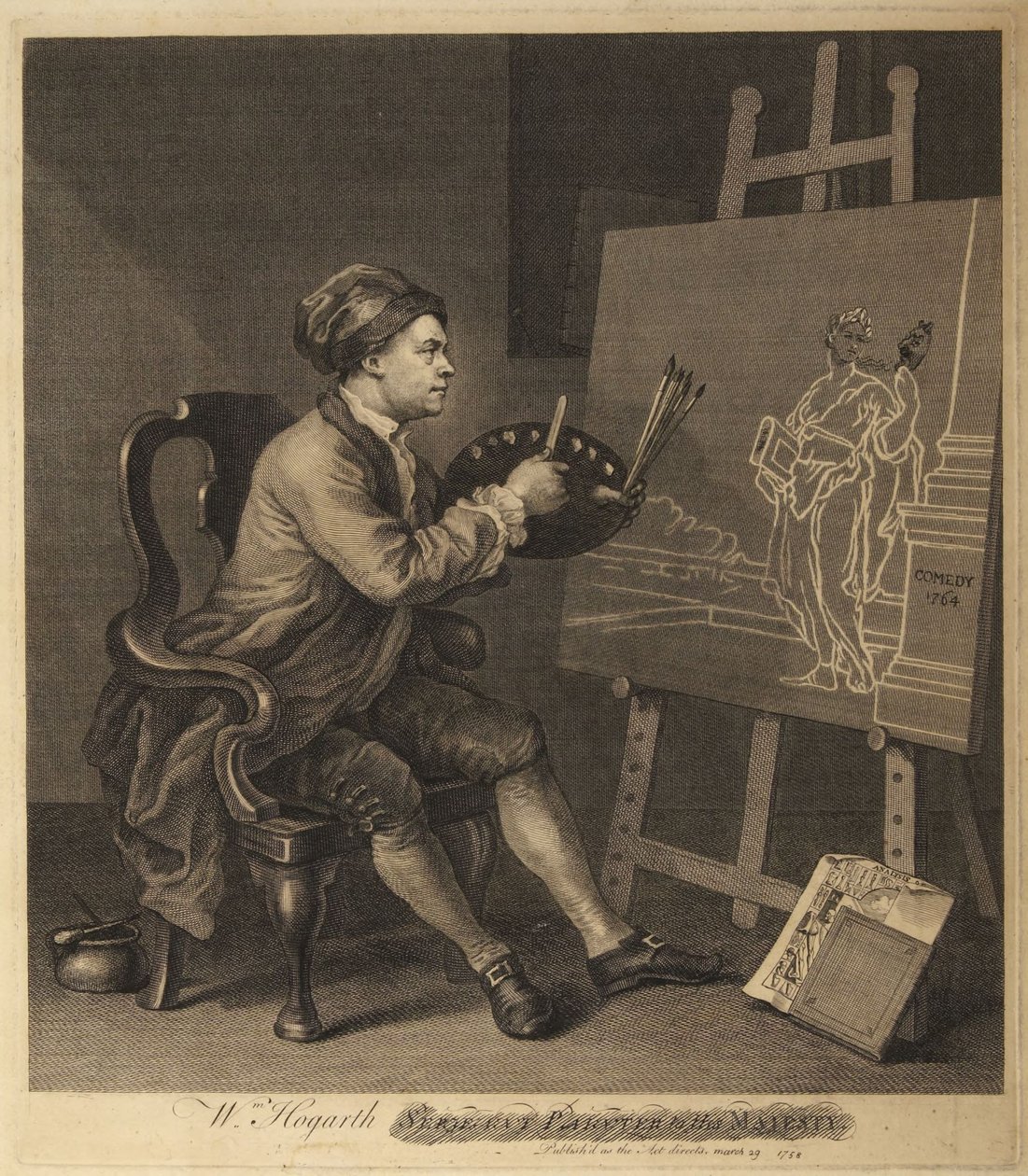 Hogarth maalaa komiikan muusaa tekijältä William Hogarth
