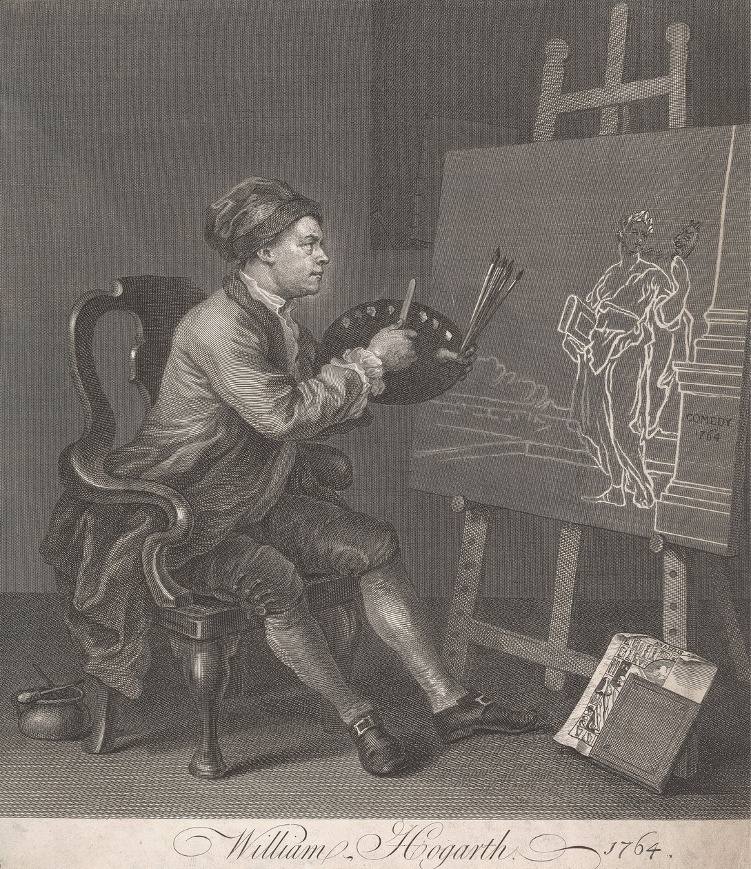 Hogarth maalaa komiikan muusaa tekijältä William Hogarth