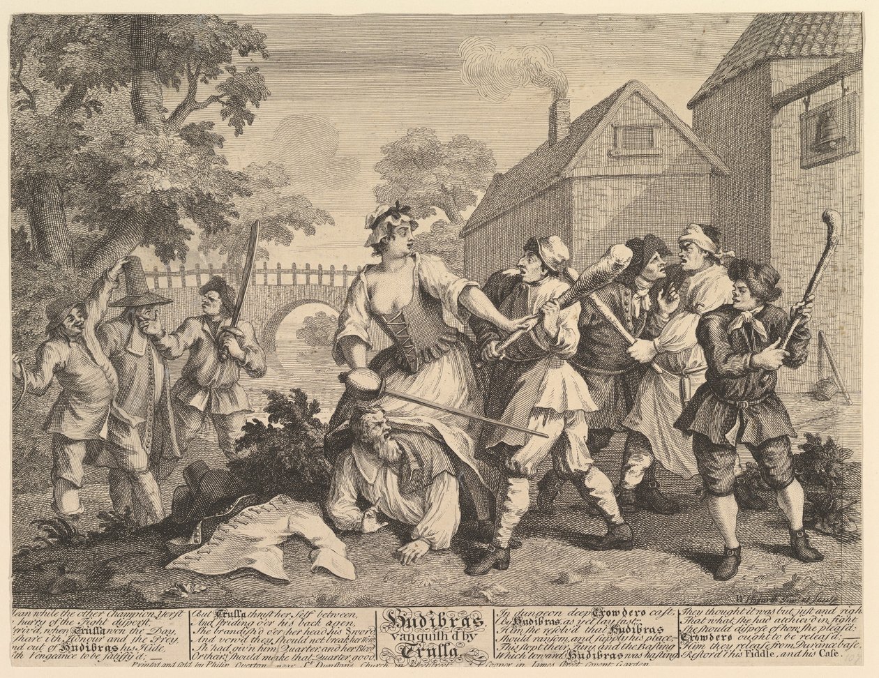 Hudibras voitti Trulla Kaksitoista suurta kuvitusta Samuel Butlersille ..., helmikuu 1725-26. tekijältä William Hogarth