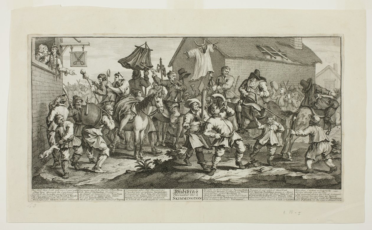 Hudibras ja Skimmington, Hudibrasin seitsemäs kilpi. tekijältä William Hogarth