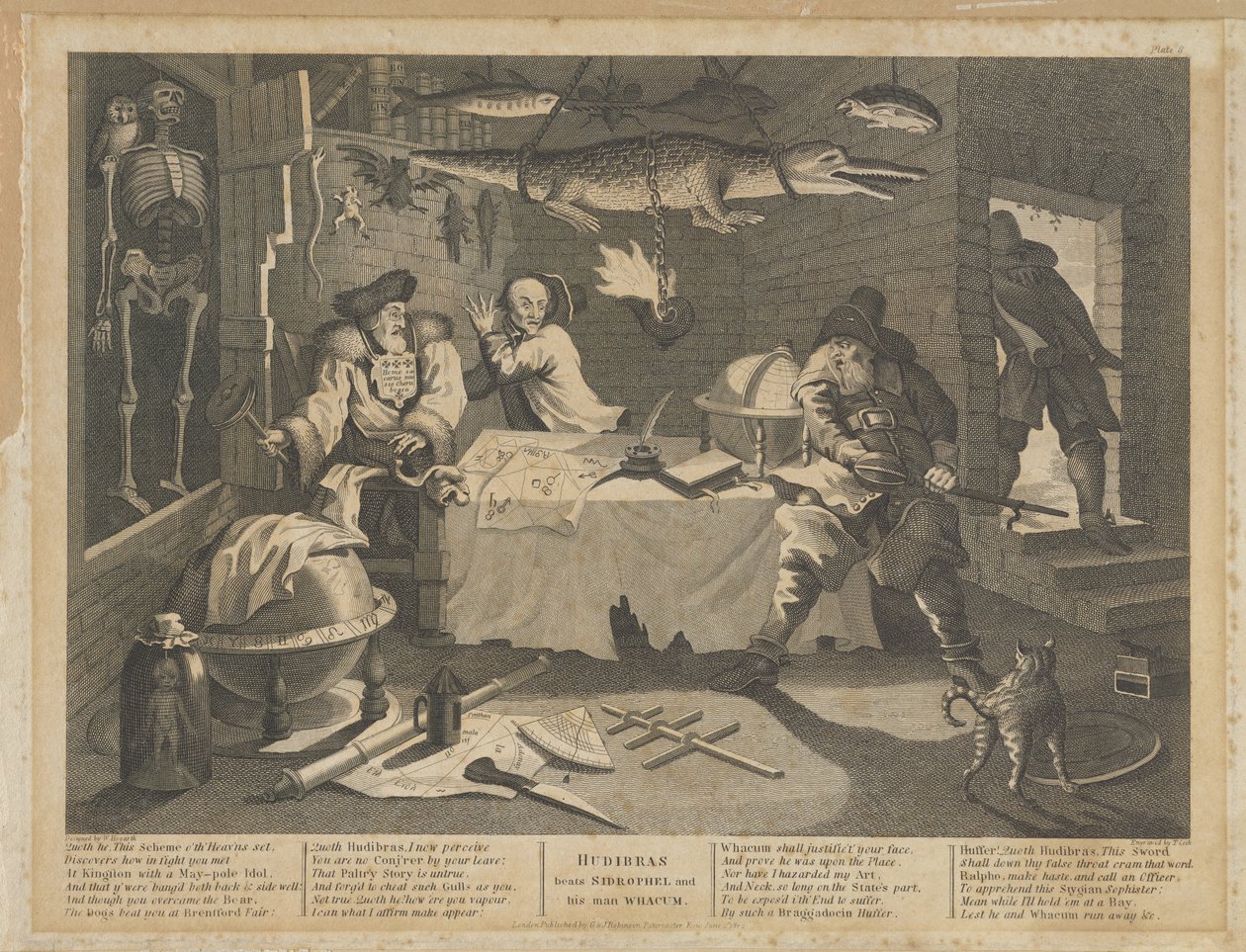Hudibras päihittää Sidrophelin ja hänen miehensä Whacumin tekijältä William Hogarth