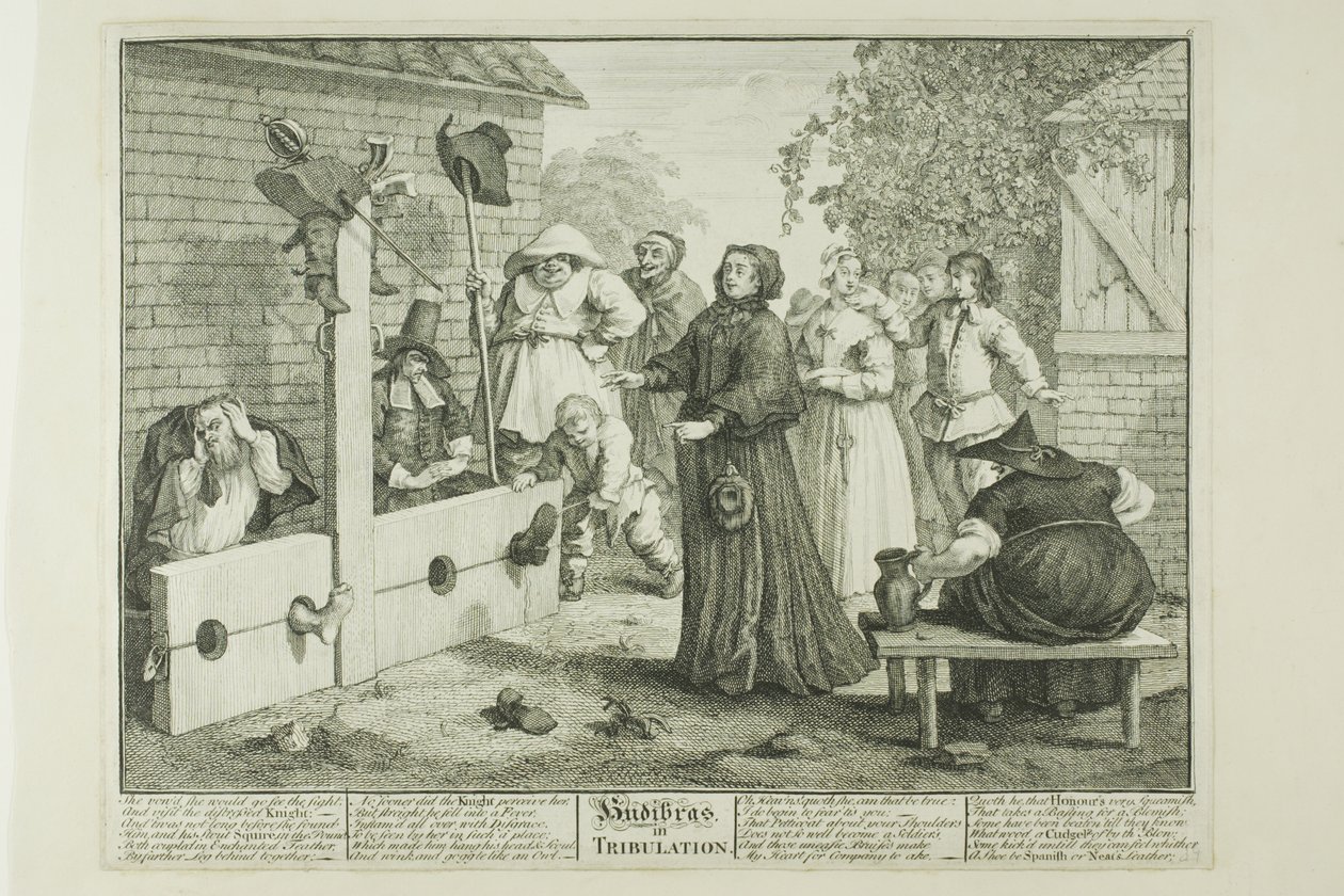 Hudibras in Tribulation, levy kuusi Hudibrasista tekijältä William Hogarth