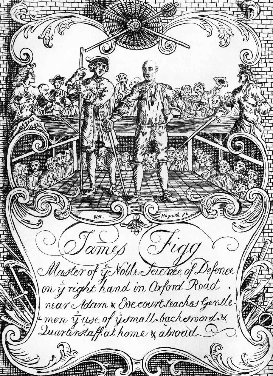 James Figg - mainos William Hogarth, c. 1729/30 tekijältä William Hogarth