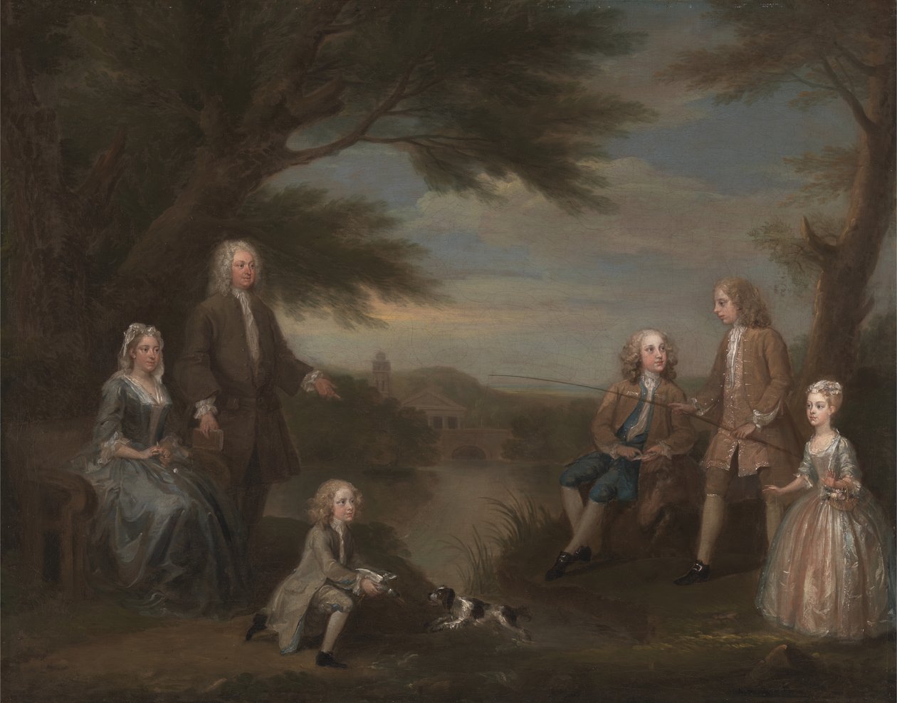 John ja Elizabeth Jeffreys ja heidän lapsensa, 1730. tekijältä William Hogarth