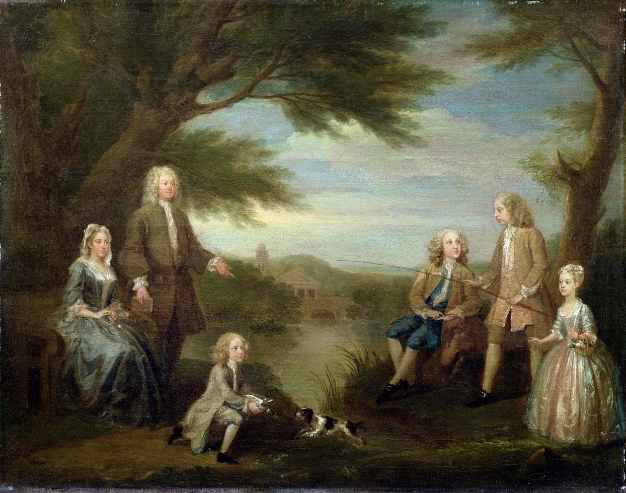 John ja Elizabeth Jeffreys ja heidän lapsensa, 1730 tekijältä William Hogarth