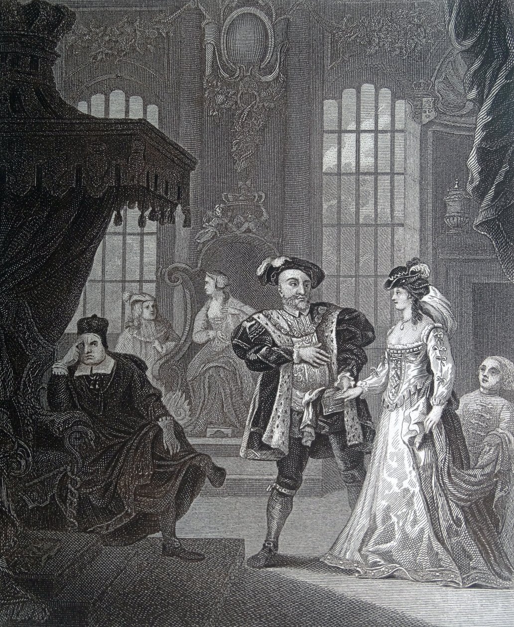Kuningas Henrik Kahdeksas ja Anna Bullen tekijältä William Hogarth