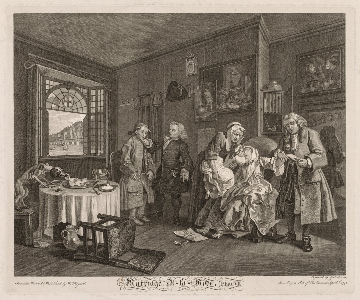 Avioliitto à la Mode: Kreivitärten kuolema tekijältä William Hogarth