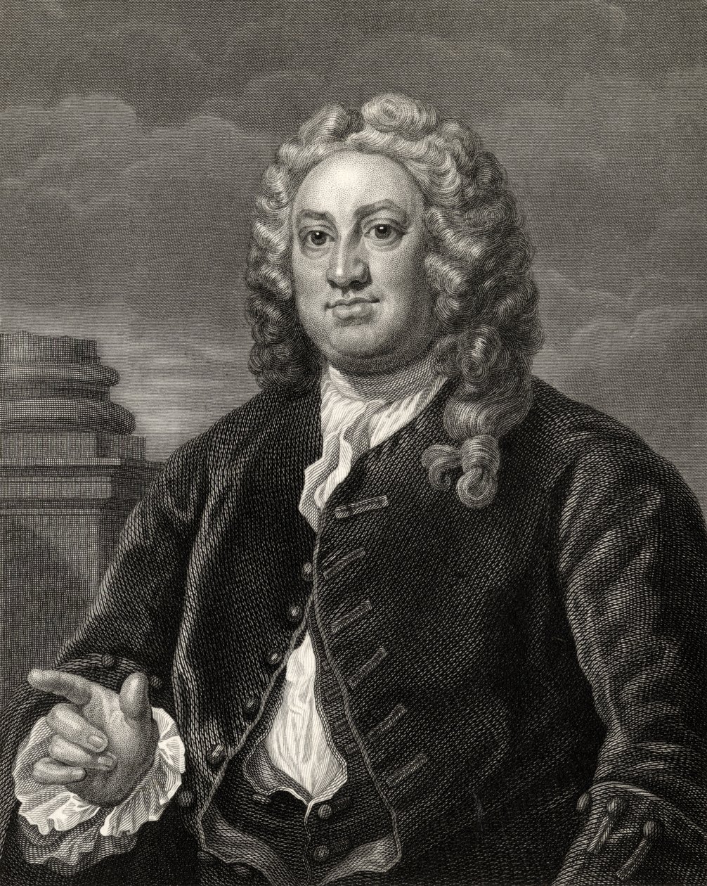 Martin Folkes, R. Hartin kaivertama teoksesta "The Works of Hogarth", julkaistu 1833 tekijältä William Hogarth