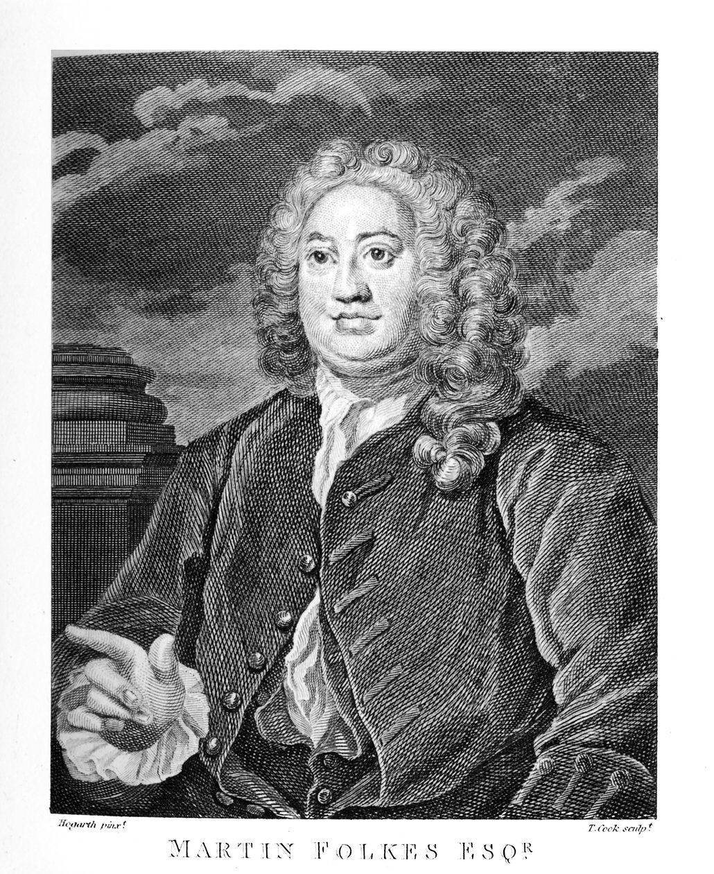 Martin Folkes esq. Kirjailija: William Hogarth tekijältä William Hogarth