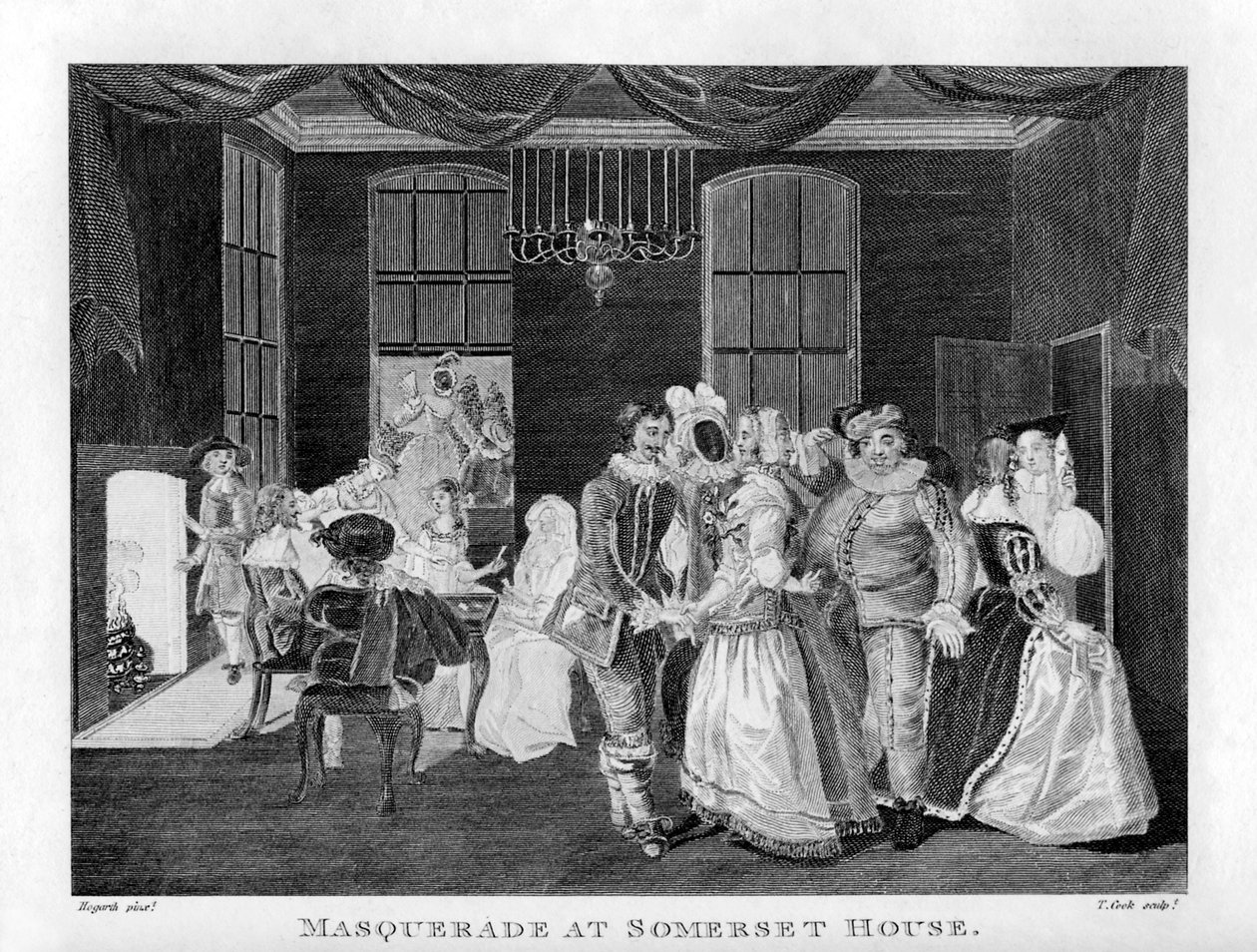 Naamiaiset Somerset Housessa, kirjoittanut William Hogarth tekijältä William Hogarth