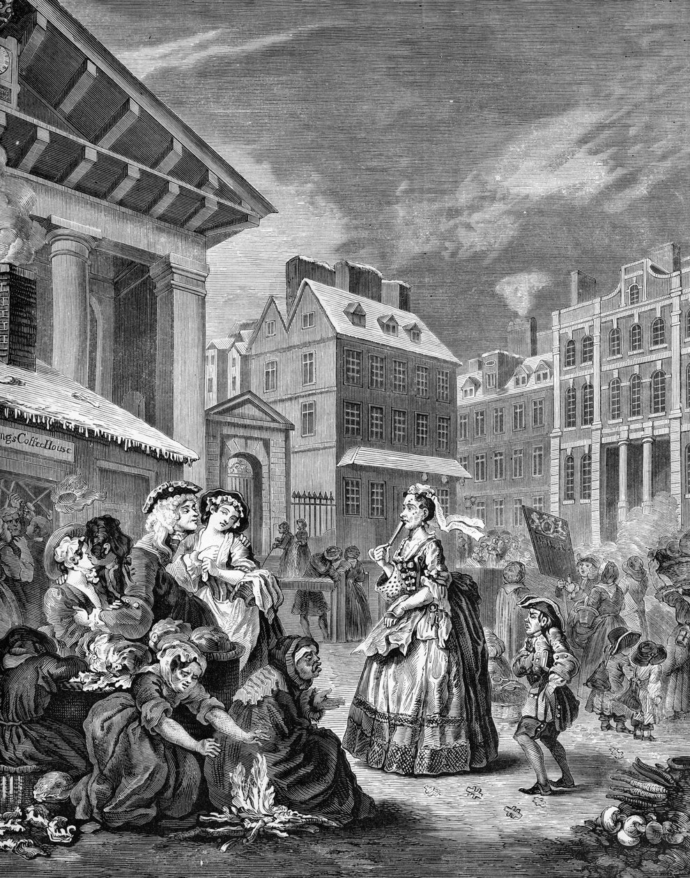 Aamu - Lontoon kadut tekijältä William Hogarth