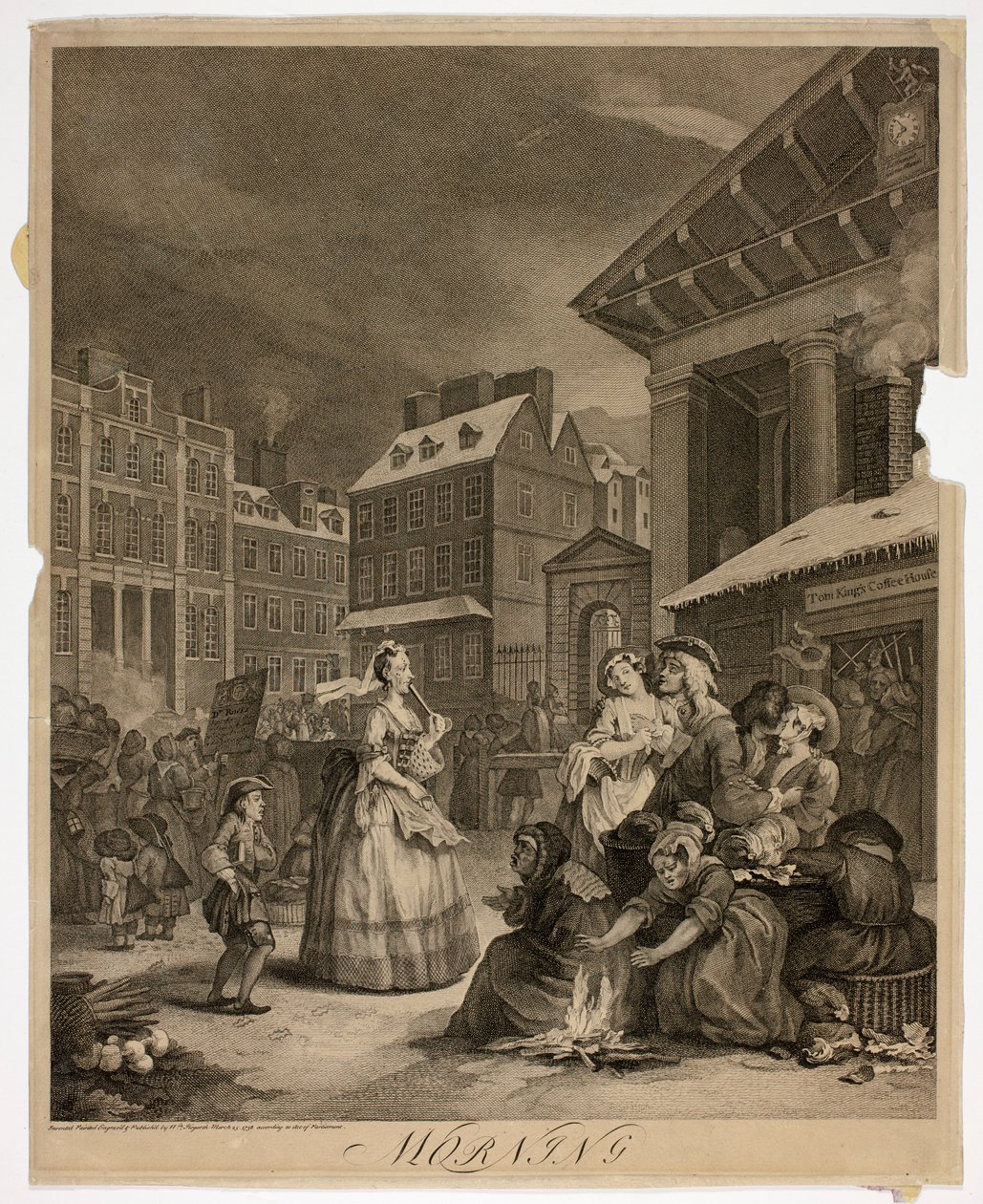Huomenta, yksi levy The Four Times of the Daysta tekijältä William Hogarth