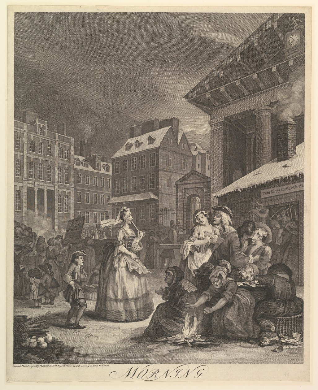 Aamu: Päivän neljä kertaa, 25. maaliskuuta 1738. tekijältä William Hogarth