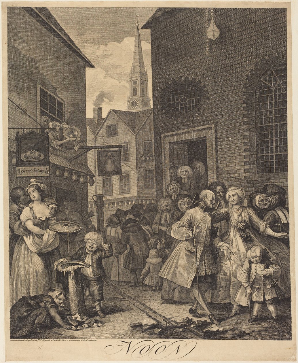 Keskipäivä tekijältä William Hogarth