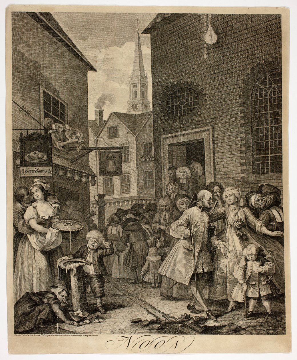 Keskipäivä, levy kaksi elokuvasta The Four Times of Day tekijältä William Hogarth