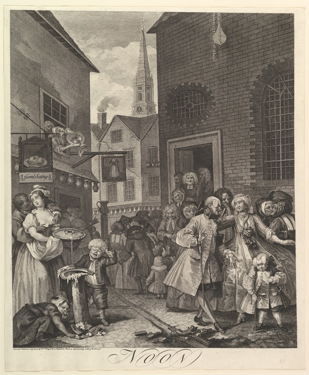 Keskipäivä: Vuorokauden neljä aikaa tekijältä William Hogarth