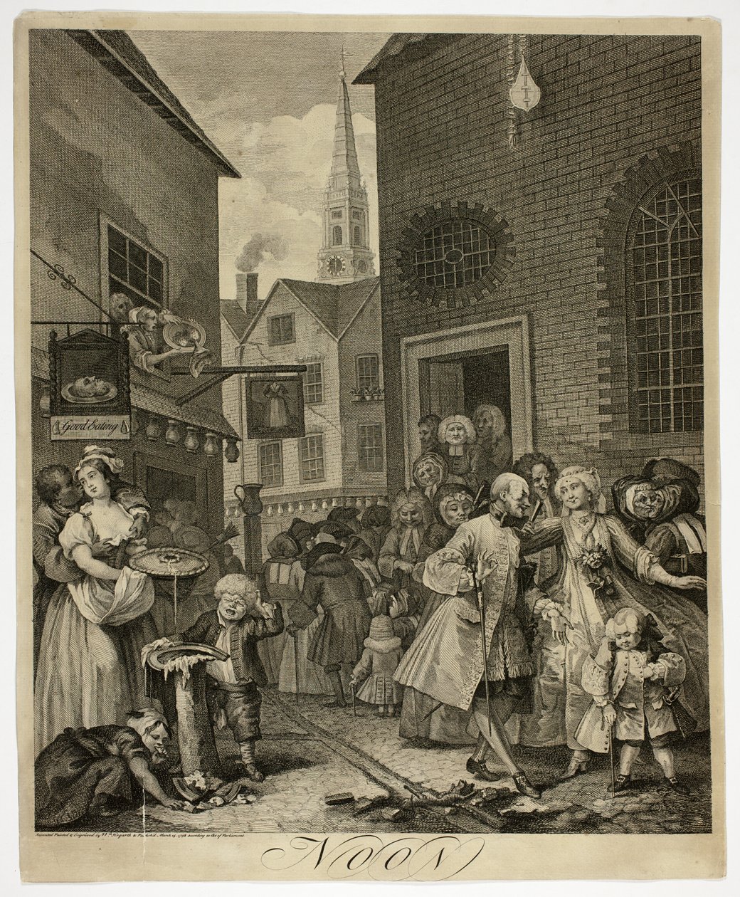 Keskipäivä, levy kaksi elokuvasta The Four Times of Day tekijältä William Hogarth