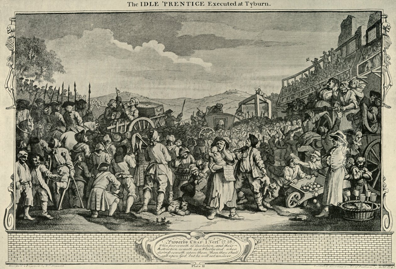 Tiellä Tyburniin, 1747, 1925. tekijältä William Hogarth