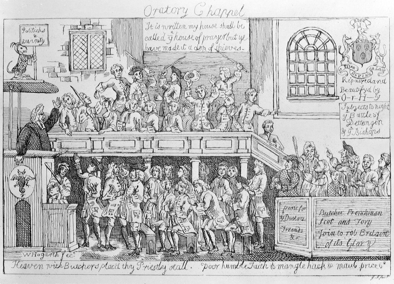 Oratory Chapel, n. 1746 tekijältä William Hogarth