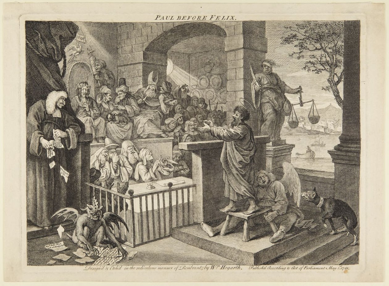 Paavali Felixin edessä tekijältä William Hogarth