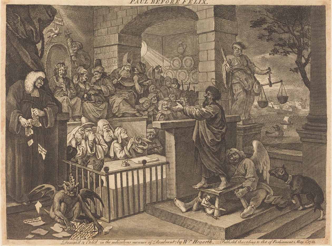 Paul ennen Felix Burlesquedia tekijältä William Hogarth