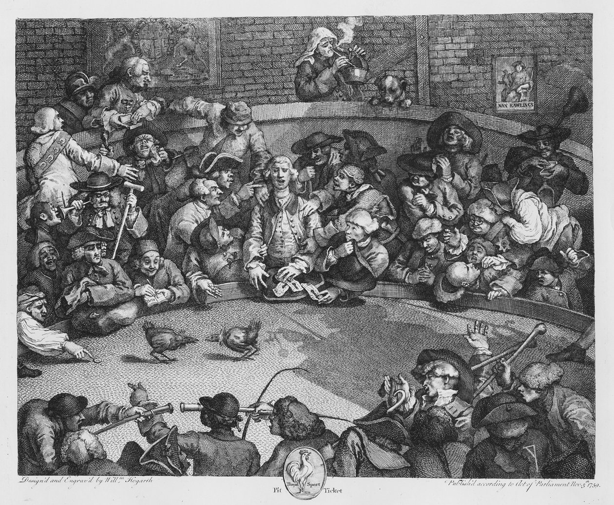 Pit Ticket, 5. marraskuuta 1759 (kaiverrus) (m/w kuva) tekijältä William Hogarth