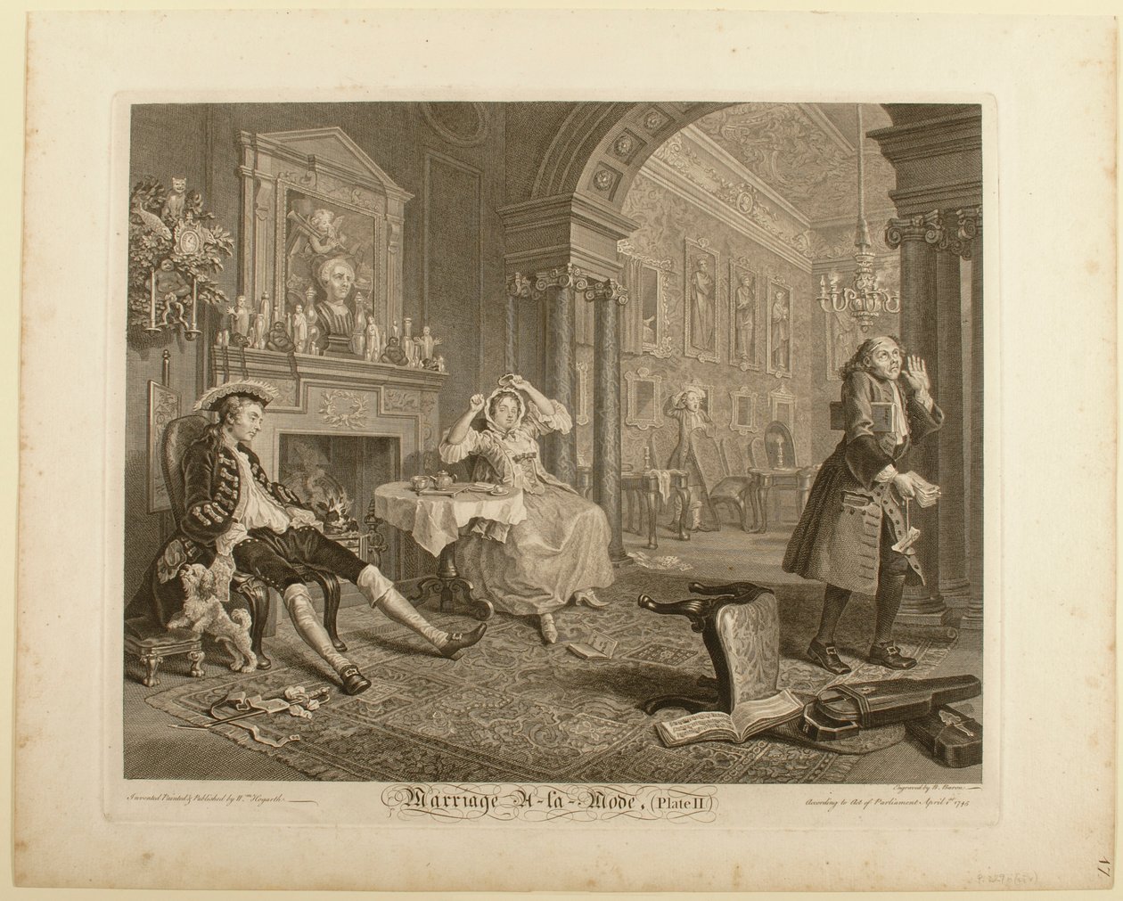 Kuva II, teoksesta ”Marriage à la Mode” tekijältä William Hogarth