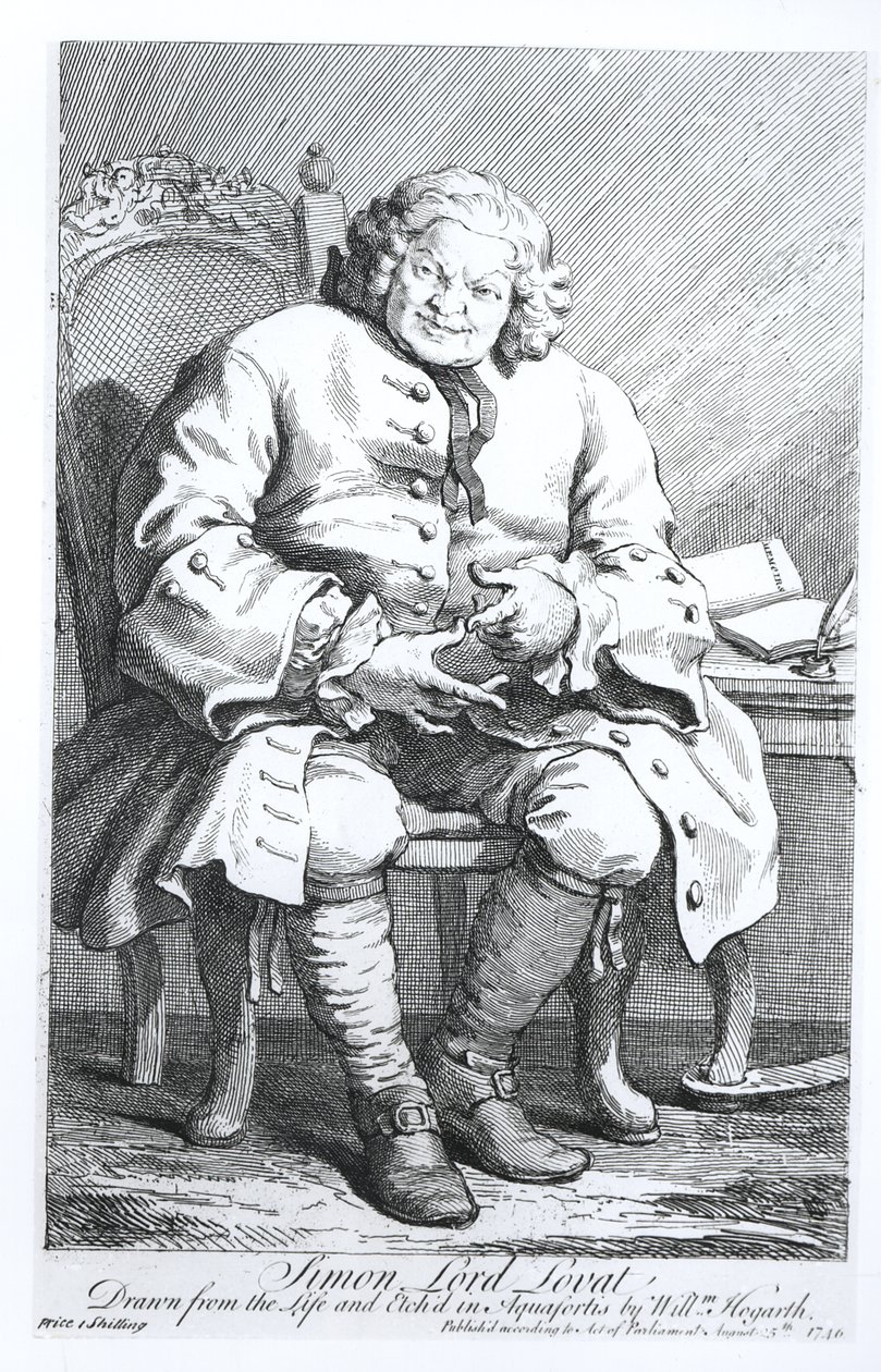 Muotokuva Simon Fraserista, lordi Lovatista (n.1667-1747) 25. elokuuta 1746 tekijältä William Hogarth