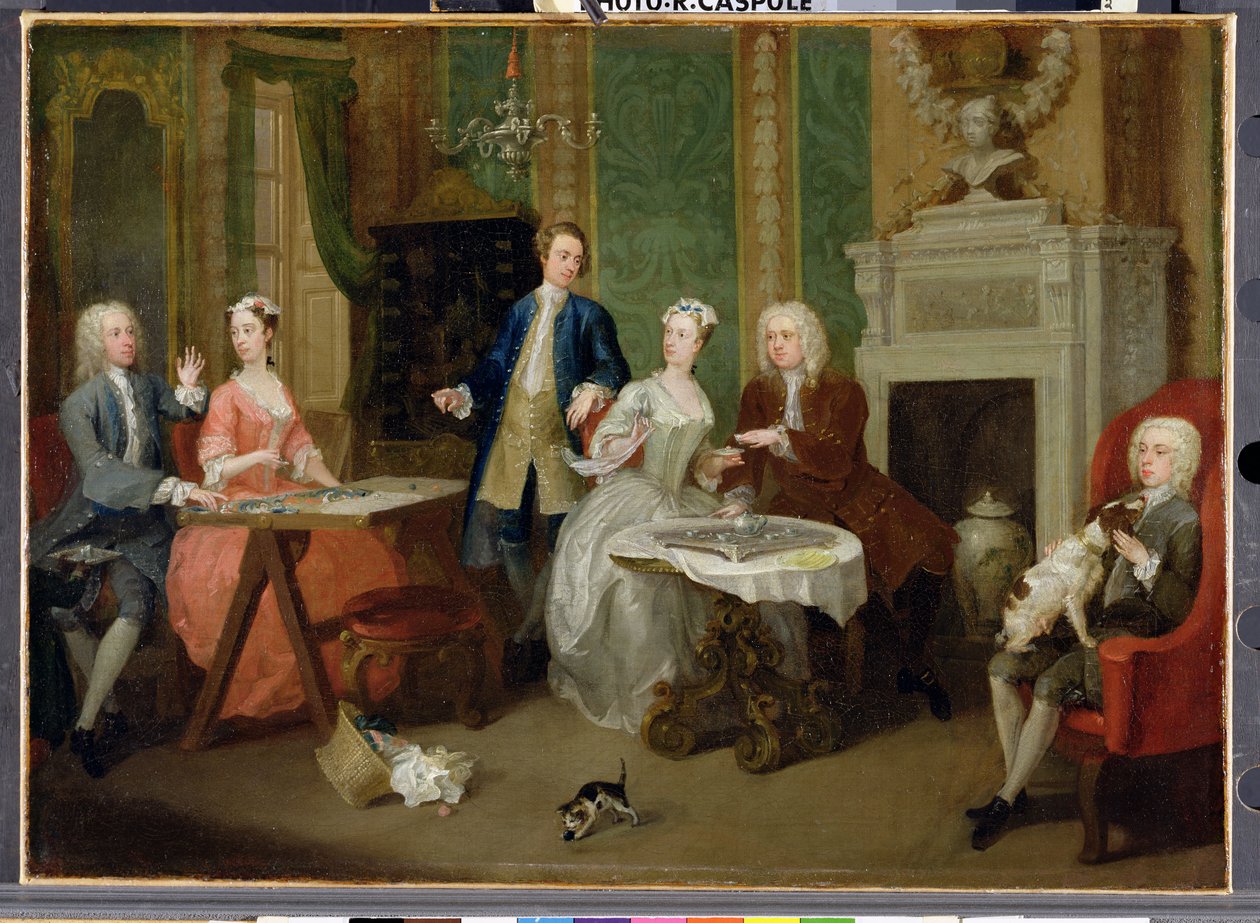 Perheen muotokuva, 1730-luku tekijältä William Hogarth