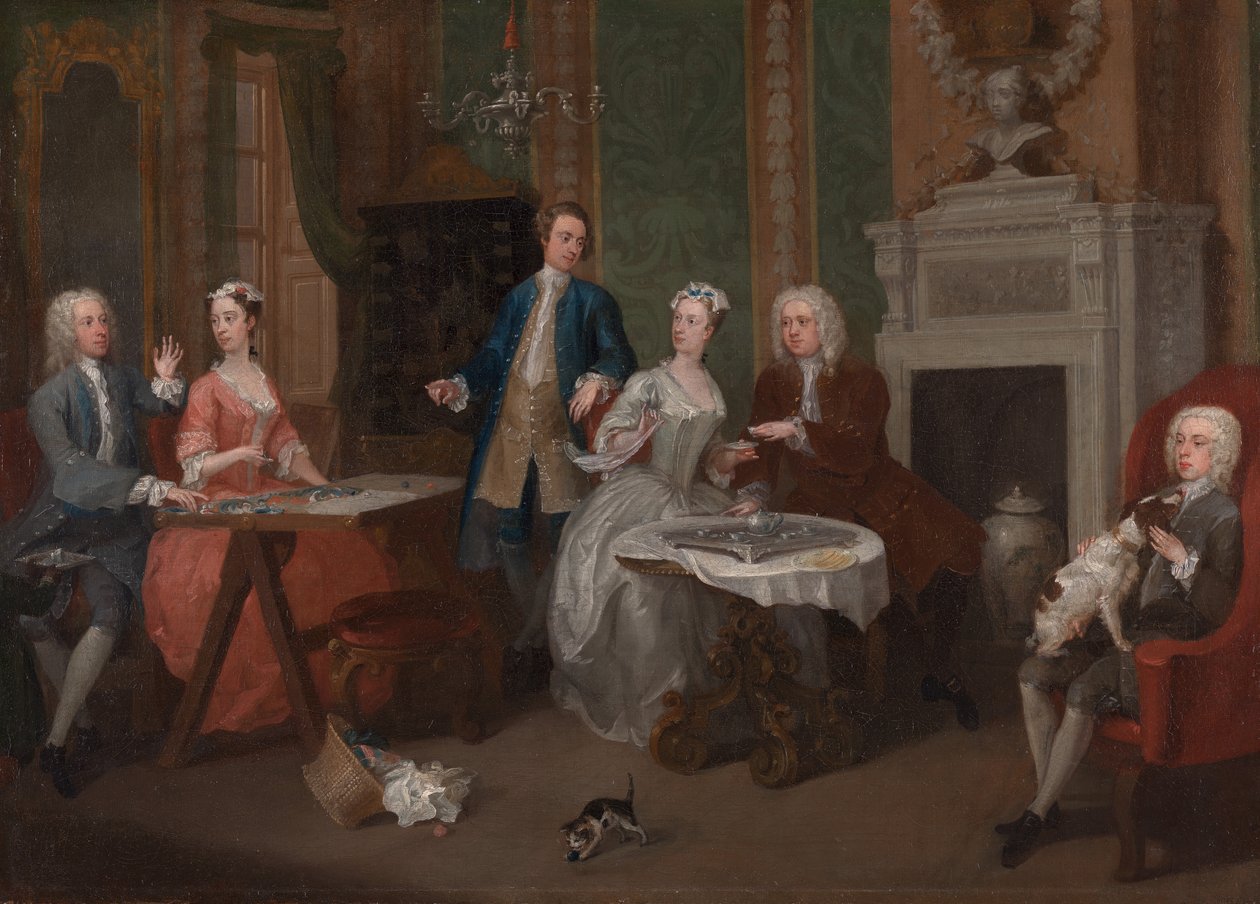 Perheen muotokuva, n. 1735. tekijältä William Hogarth