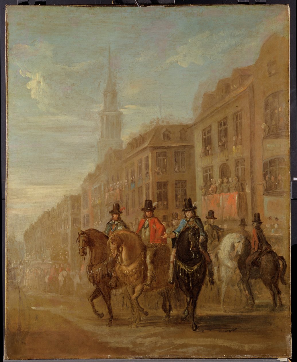 Kaarle II:n entisöintikulkue Cheapsidessa, n. 1745 tekijältä William Hogarth