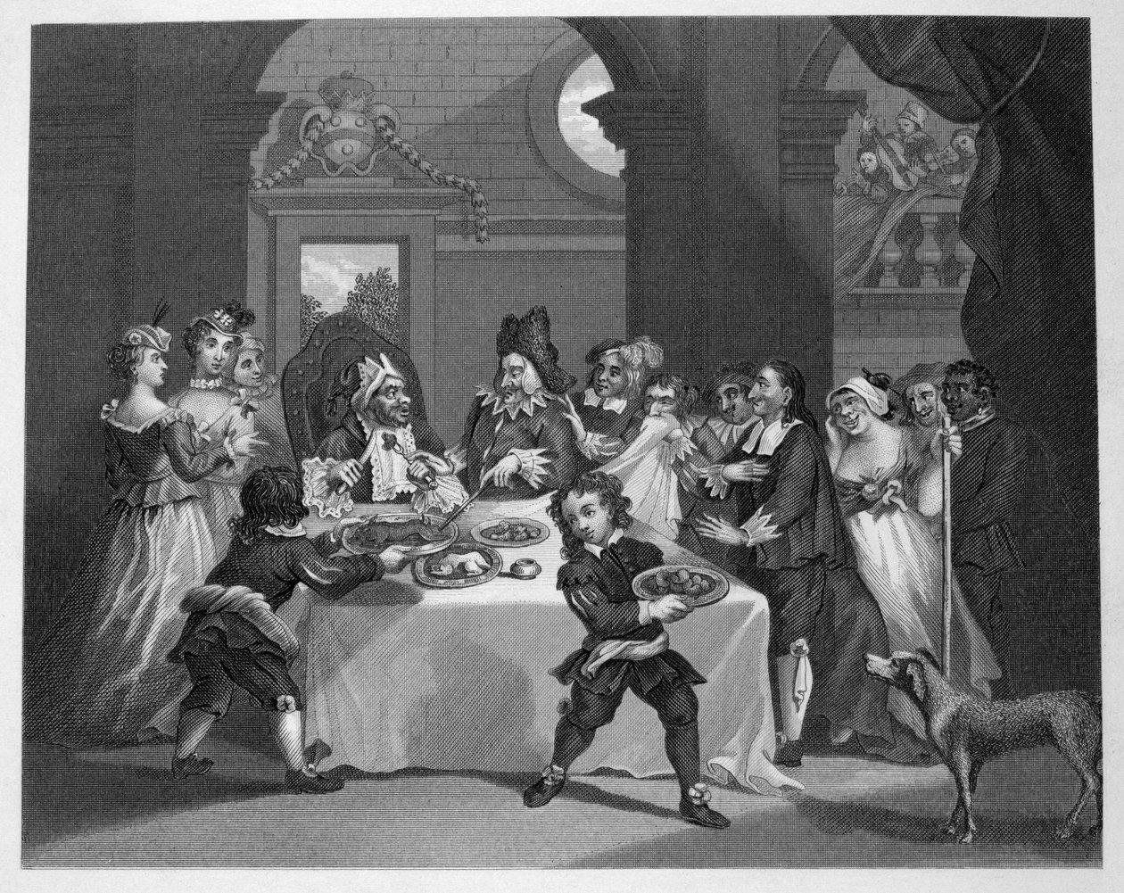 Sancho nälkäinen lääkärinsä toimesta tekijältä William Hogarth